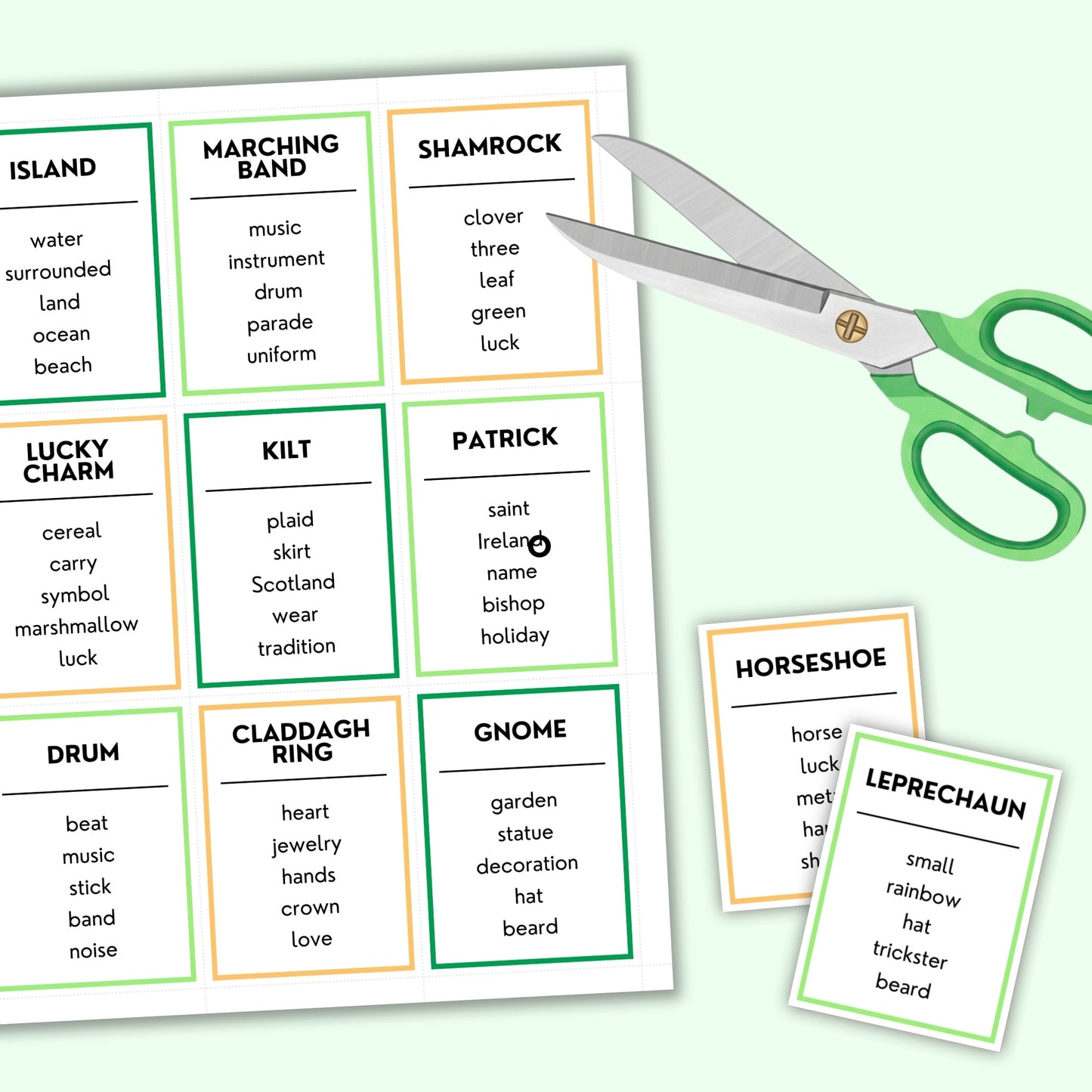 St Patrick's Day Forbidden Words Game