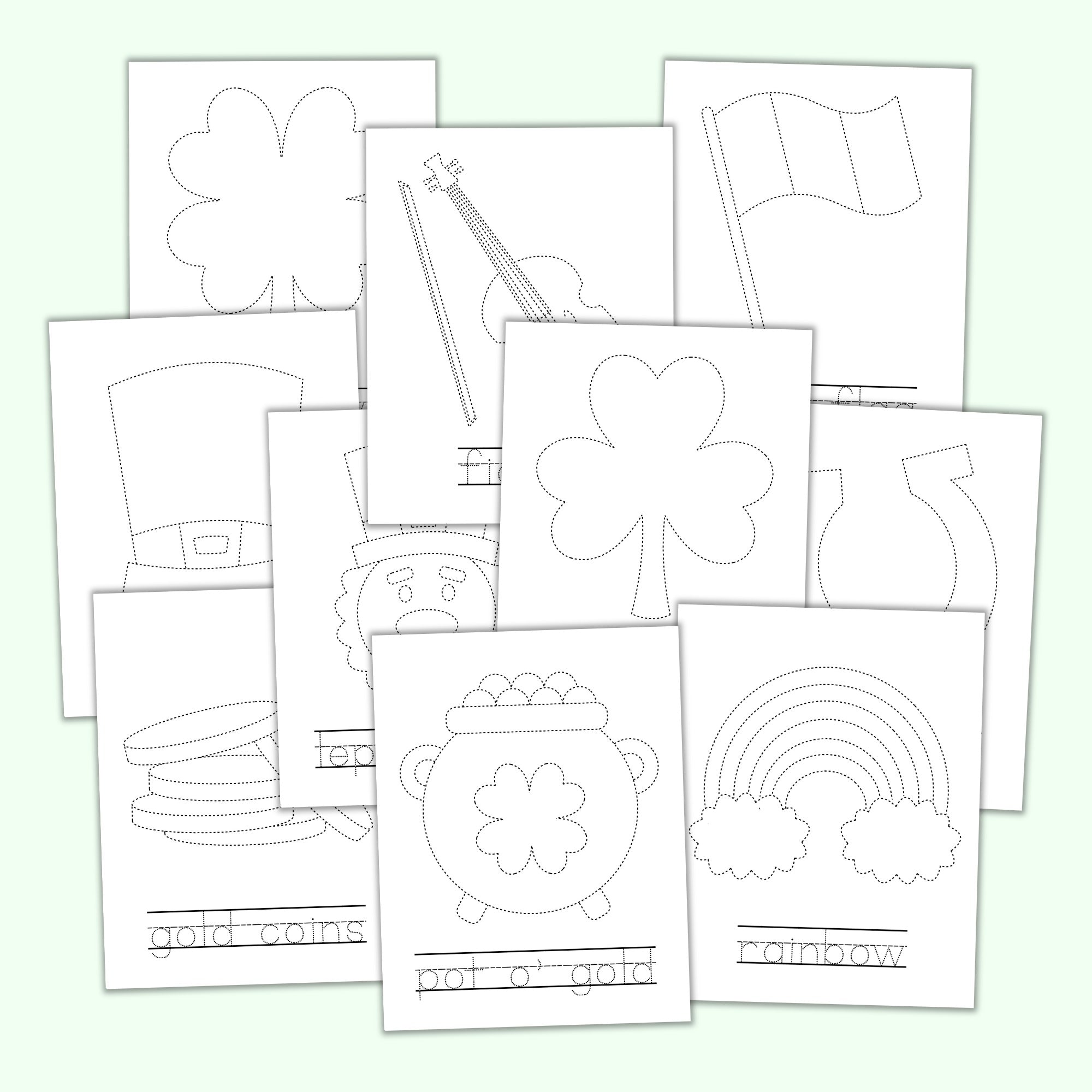 St Patrick's Day Tracing Worksheets – Printables by The Craft-at-Home ...