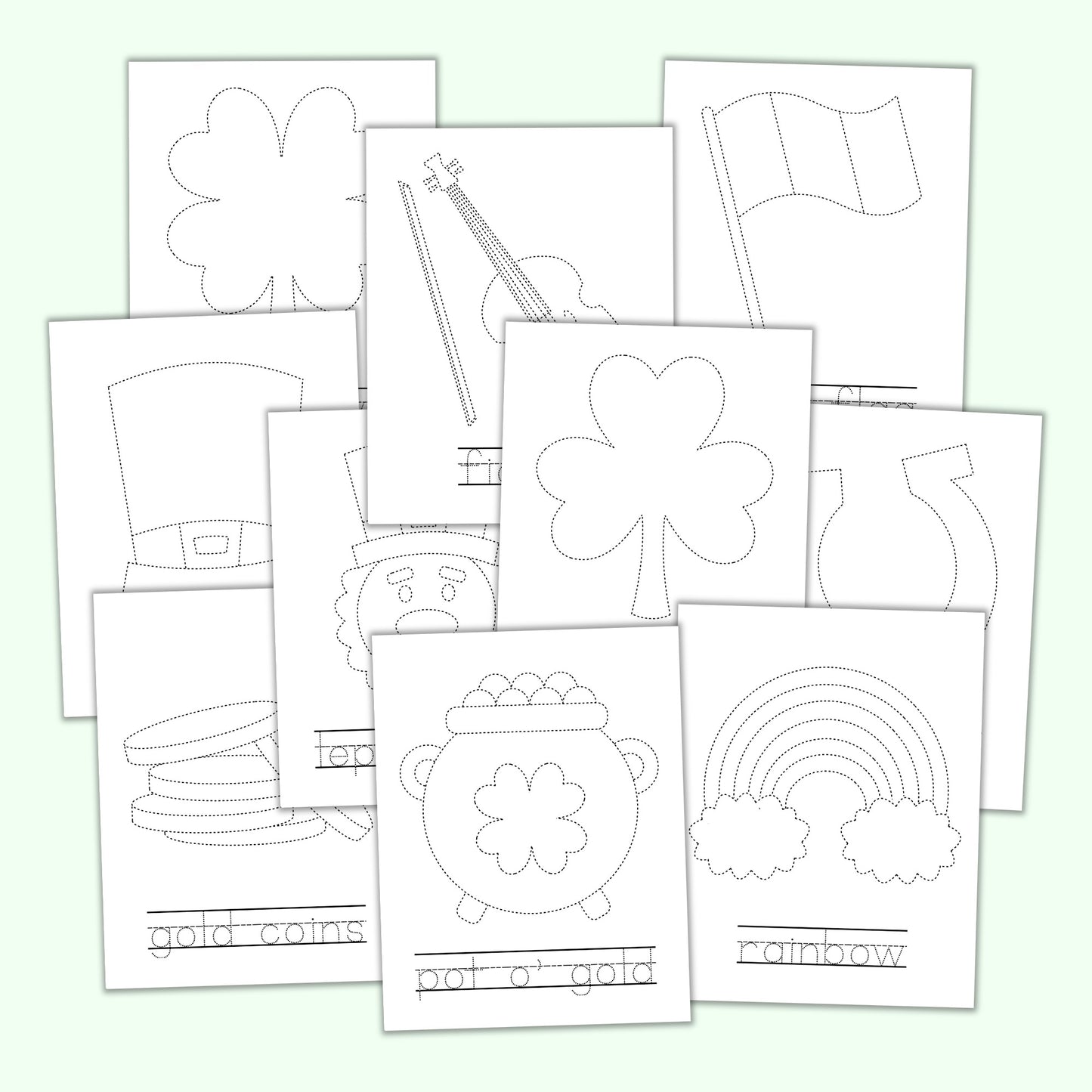 St Patrick's Day Tracing Worksheets