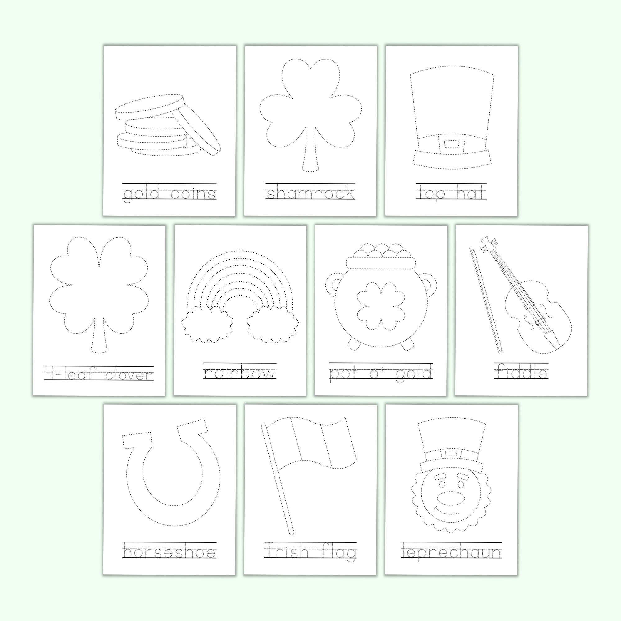 St Patrick's Day Tracing Worksheets – Printables by The Craft-at-Home ...