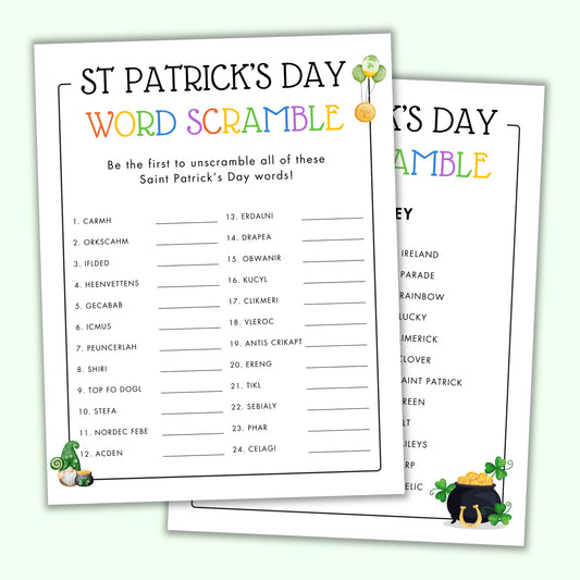 St Patrick's Day Word Scramble