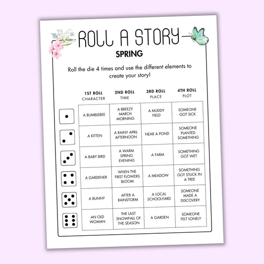 Roll And Chat Spring Spring Printables – Printables by The Craft-at-Home Family