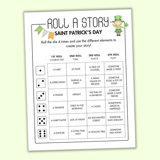 St Patrick's Day Roll a Story Game