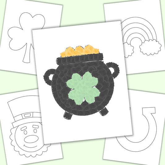 St Patrick's Day Torn Paper Craft