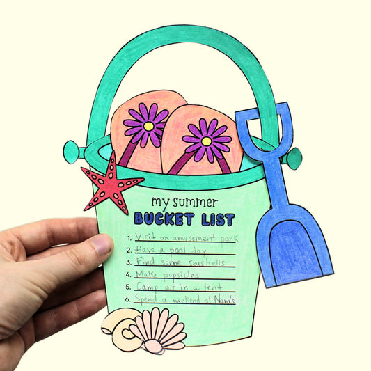 Summer Bucket List Coloring Craft