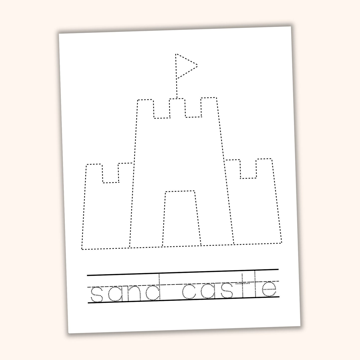 Summer Tracing Worksheets