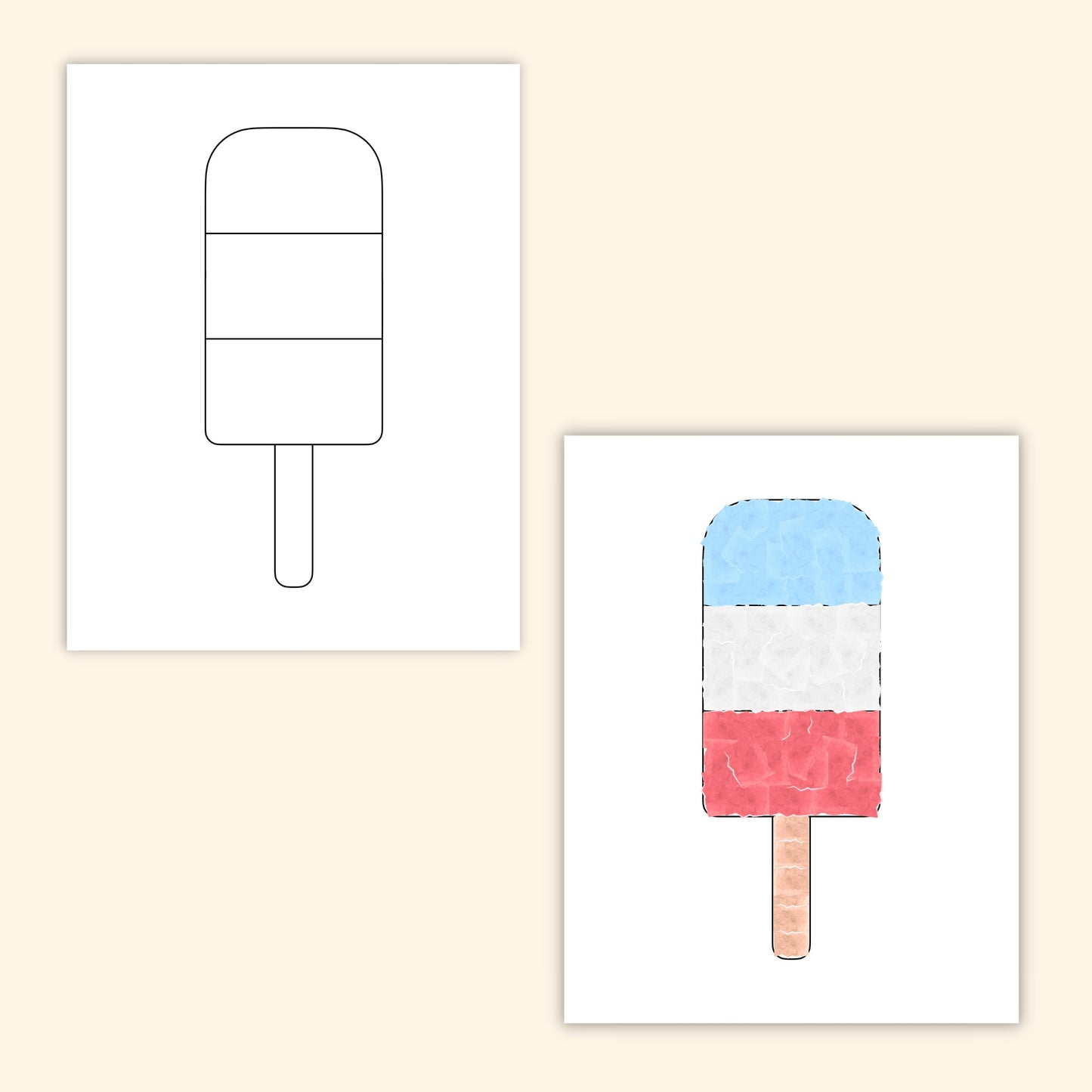 Summer Torn Paper Craft