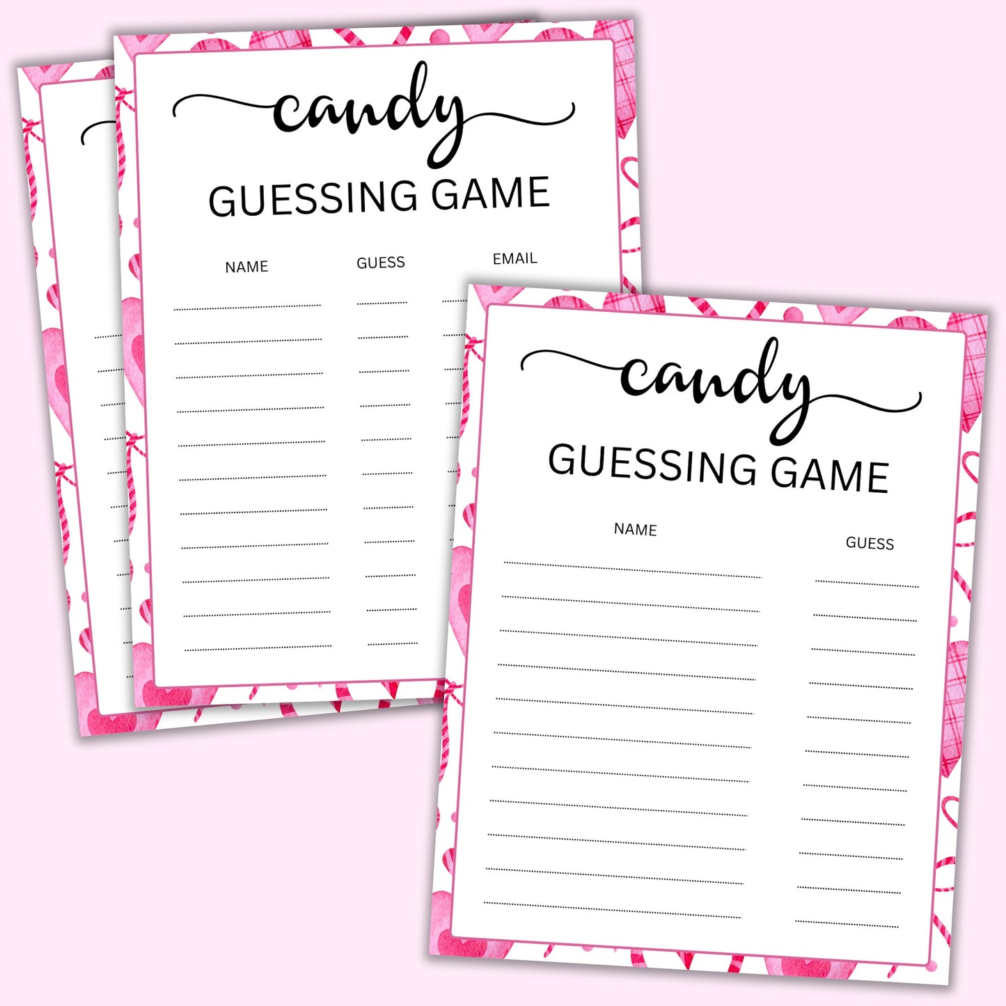 Valentine Candy Guessing Game