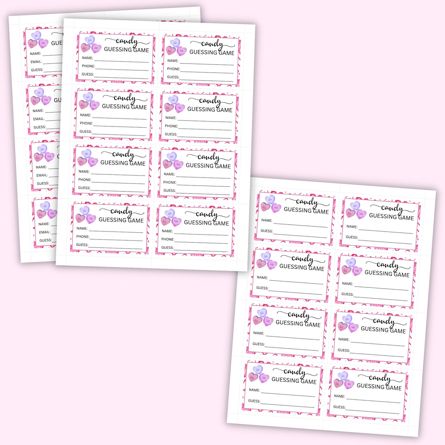 Valentine Candy Guessing Game