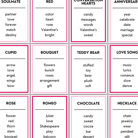 Valentine's Day Forbidden Words Game