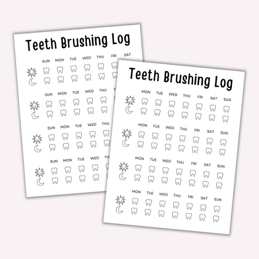 Weekly Teeth Brushing Log