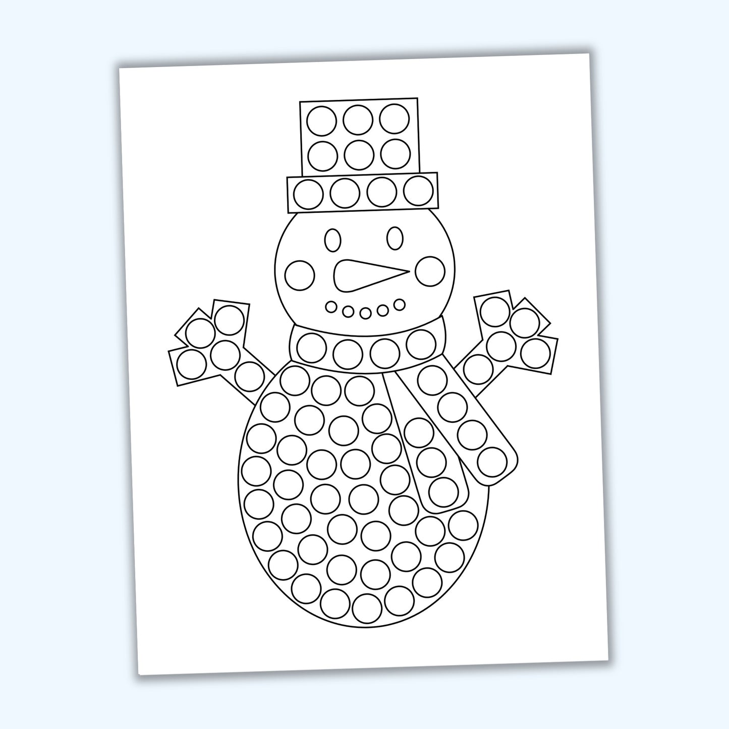 Winter Dot Marker Pages