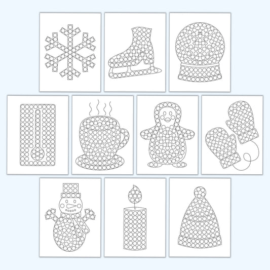 Winter Dot Marker Pages