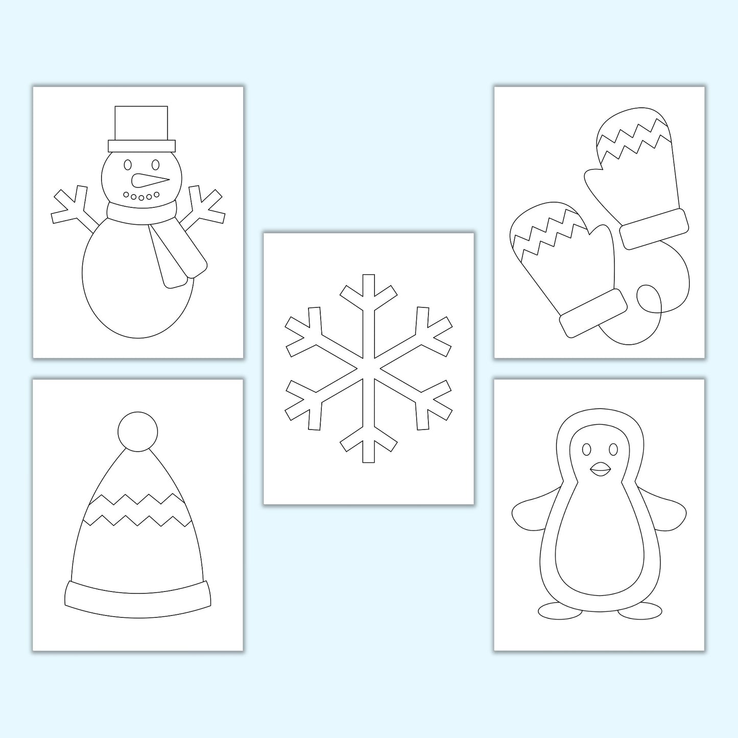 Winter Torn Paper Craft