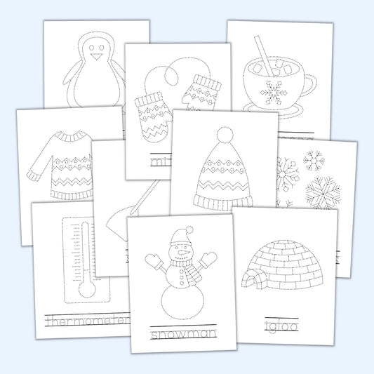 Winter Tracing Worksheets