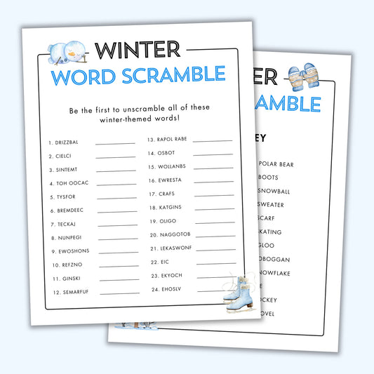 Winter Word Scramble