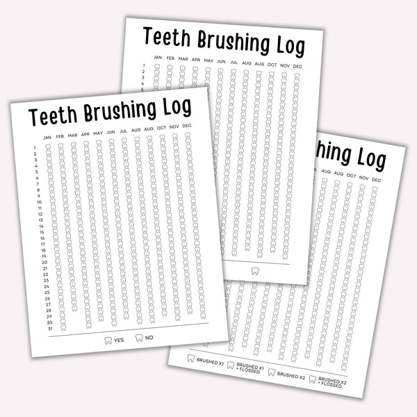 Yearly Teeth Brushing Log – Printables by The Craft-at-Home Family