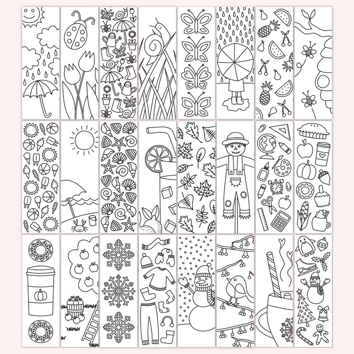 Coloring Bookmarks – Printables by The Craft-at-Home Family