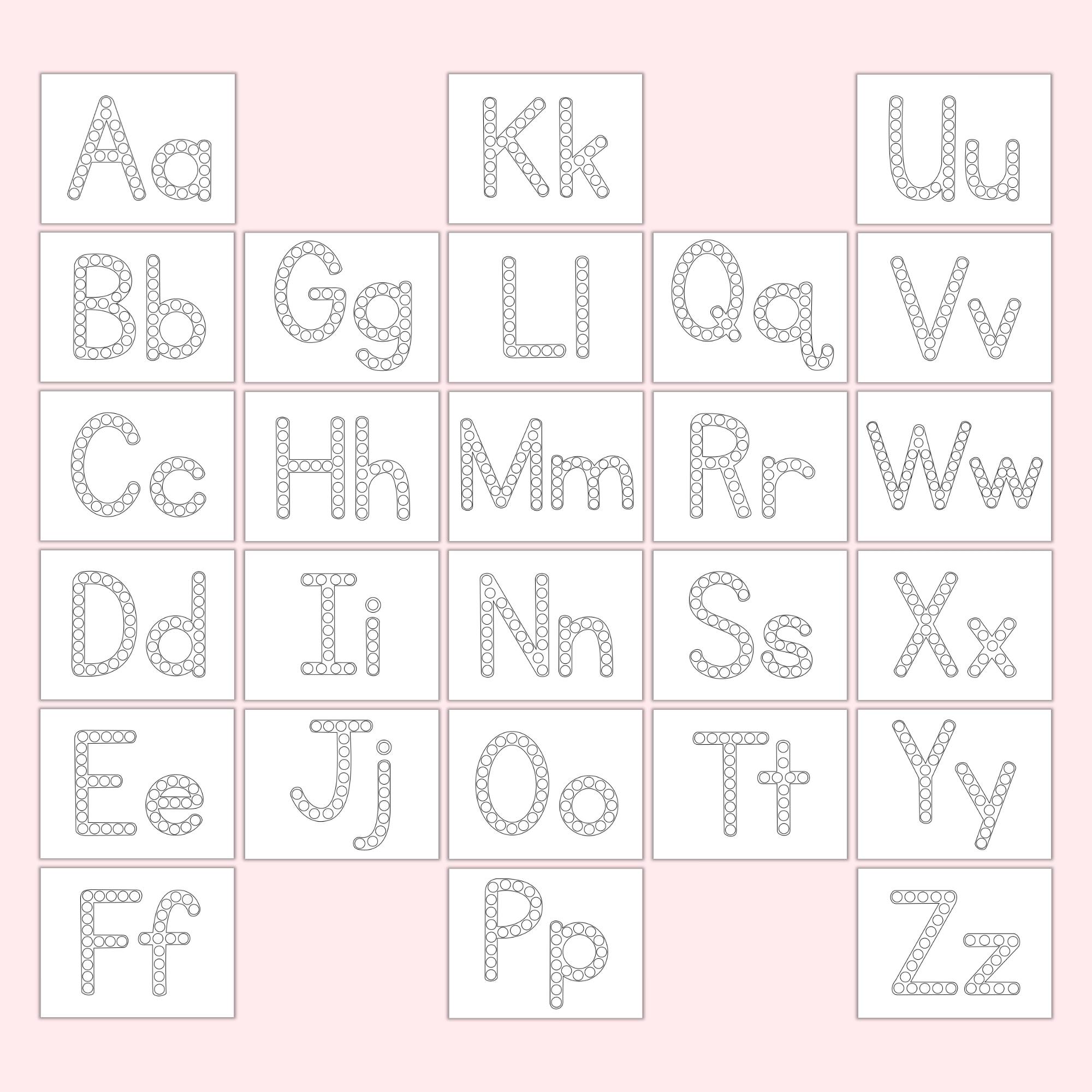 Alphabet Dot Marker Pages – Printables by The Craft-at-Home Family