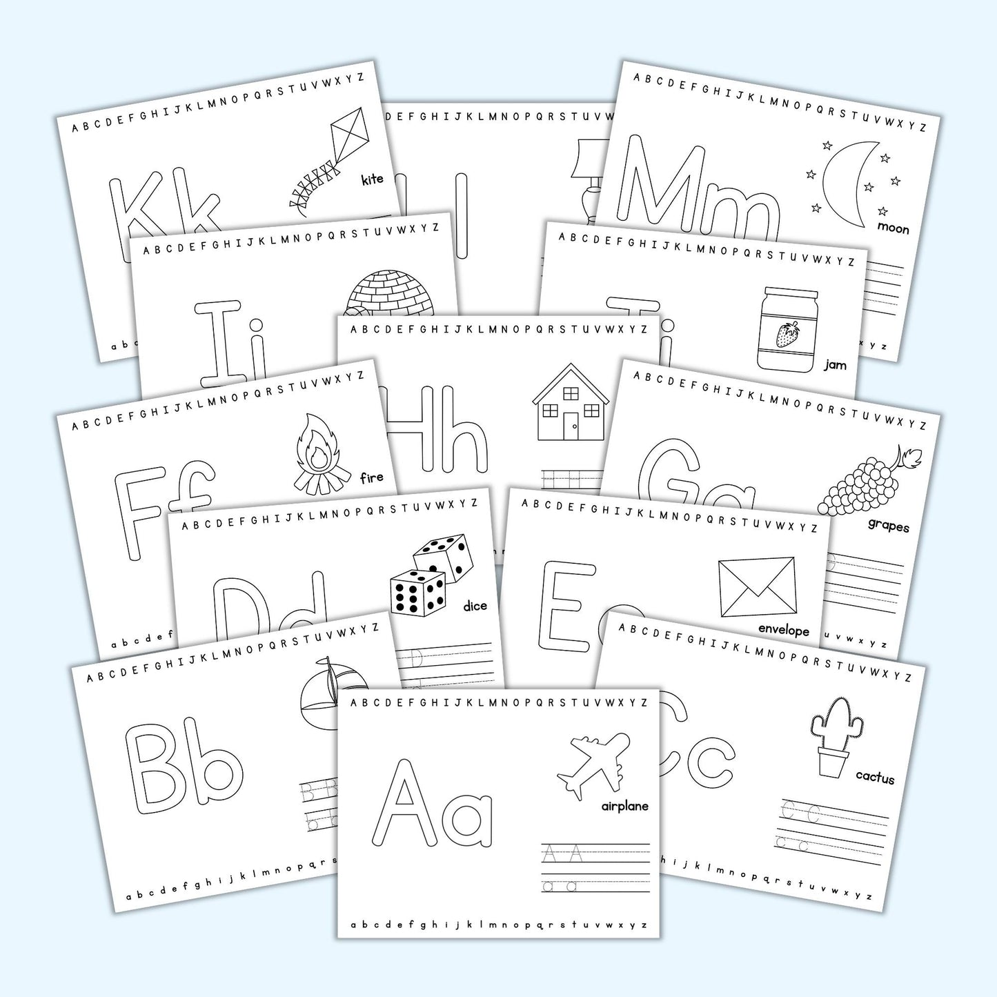 Alphabet Play Dough Mats