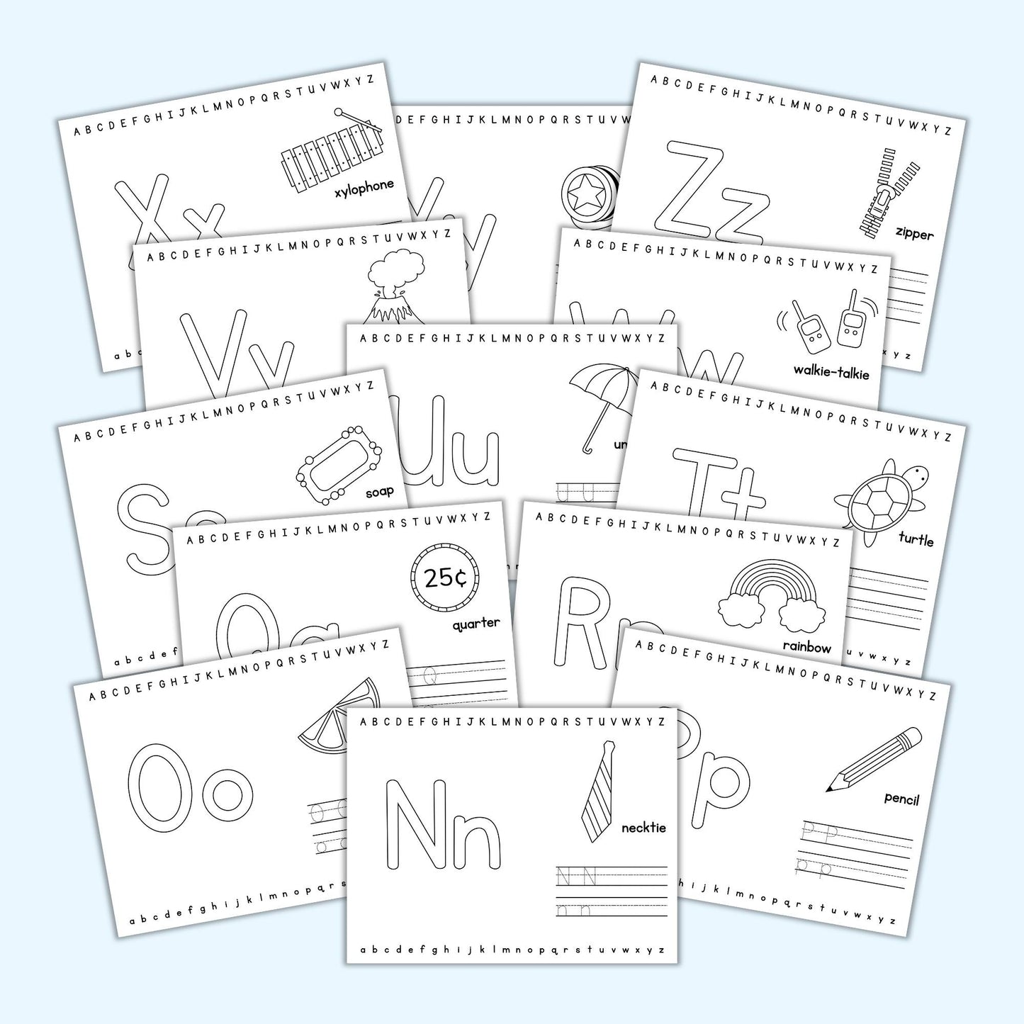 Alphabet Play Dough Mats