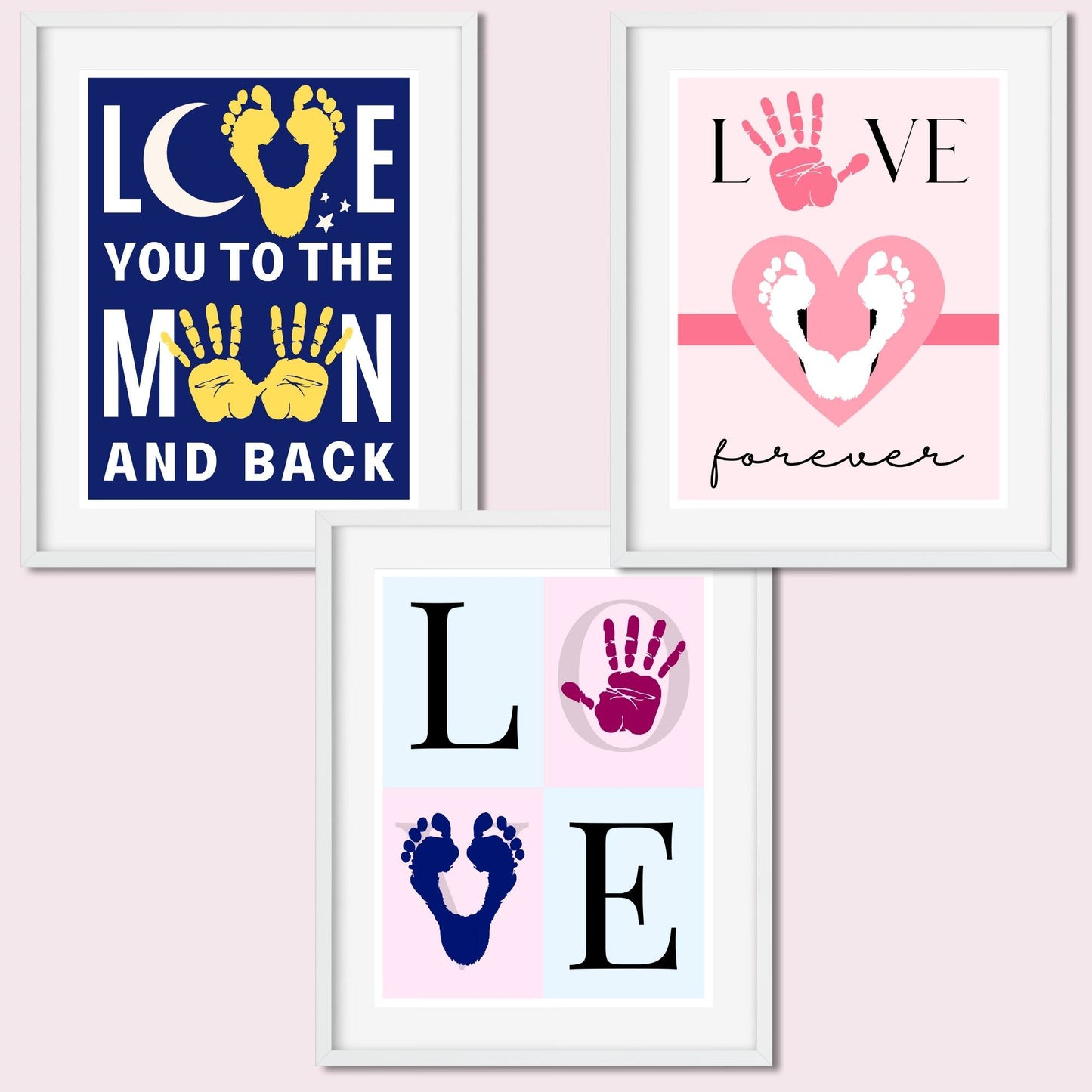 LOVE Baby Handprint & Footprint Kit (Set of 3)