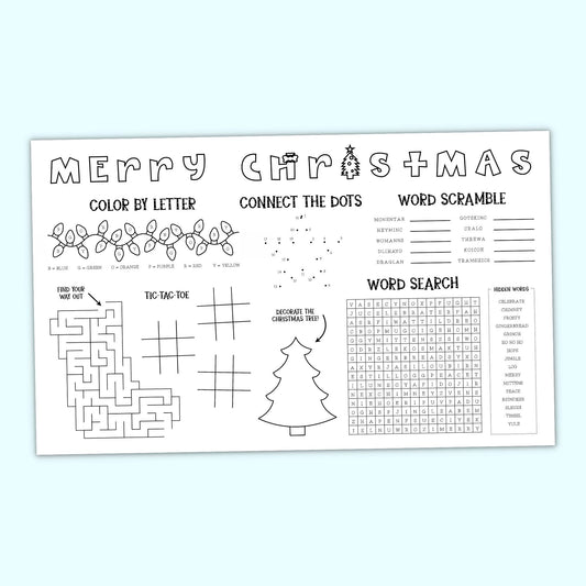 Christmas Activity Placemat
