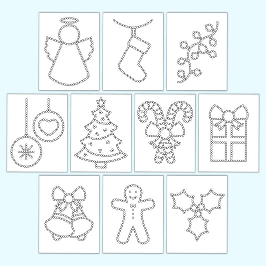 Christmas Q-Tip Sheets