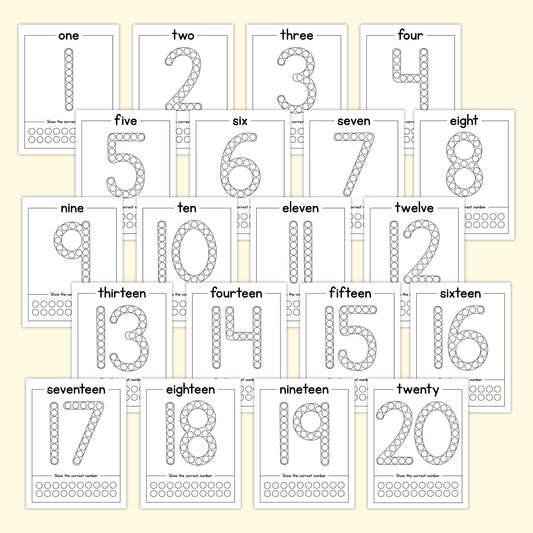 Dot Marker Counting Pages (1-20)