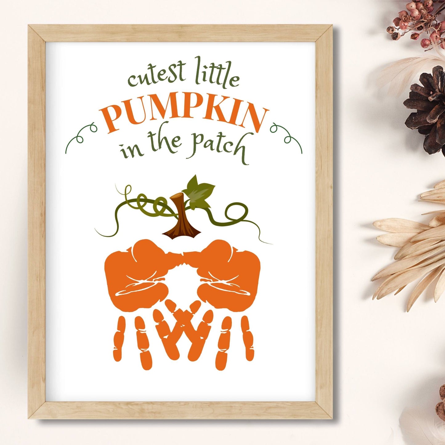 "Cutest Little Pumpkin" Handprint & Footprint Kit (Set of 2)