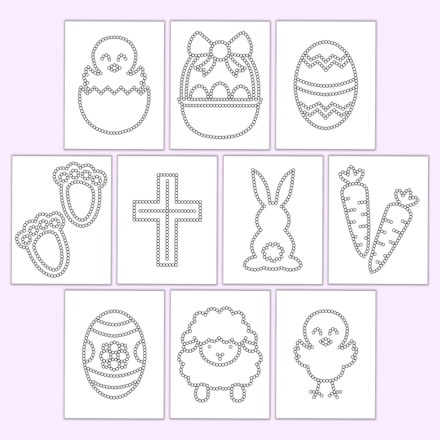 Easter Q-Tip Sheets