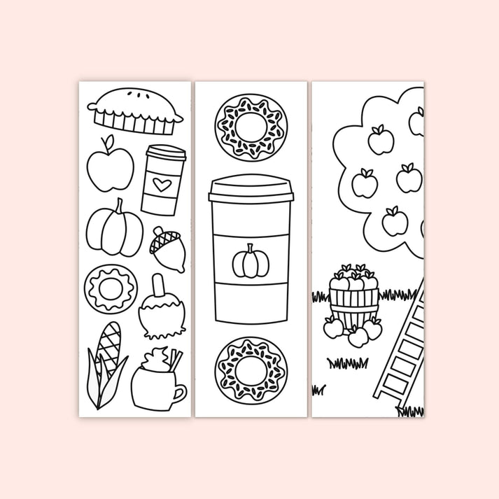 Fall Coloring Bookmarks (Set of 6) – Printables by The Craft-at-Home Family