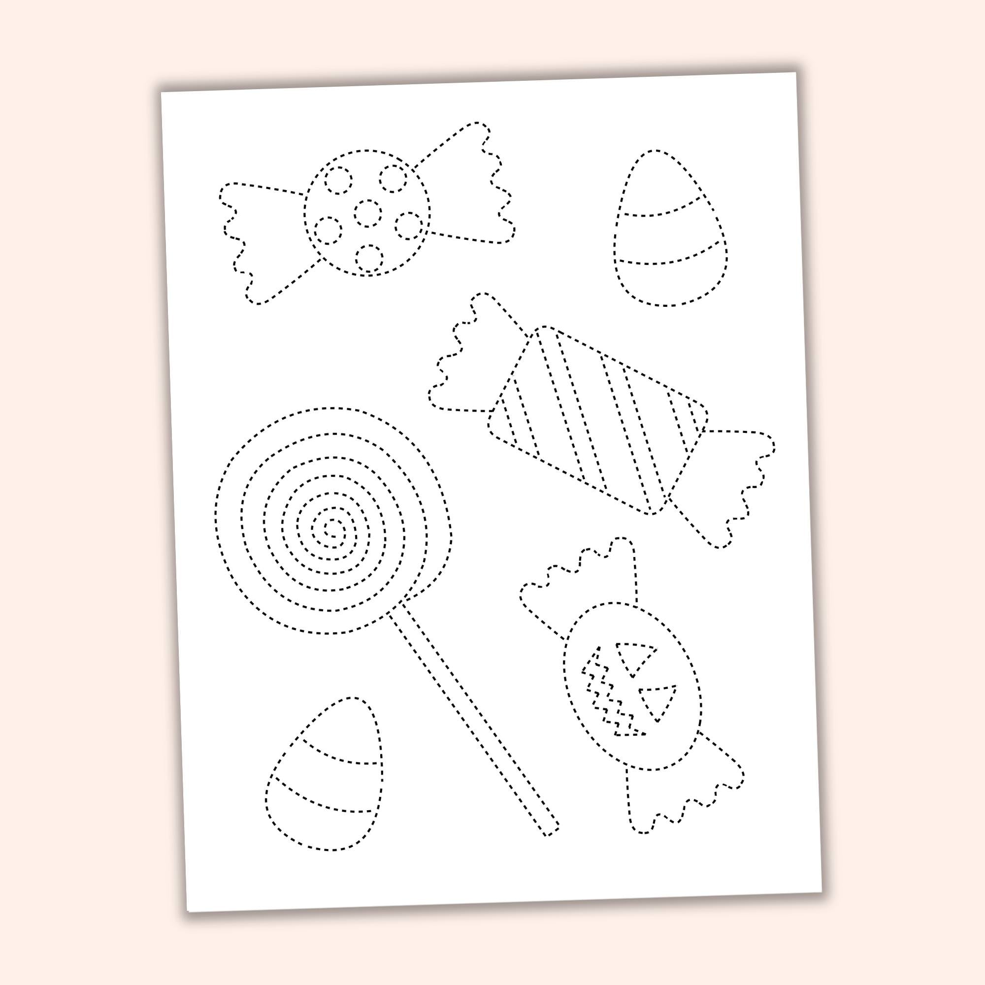 Halloween Trace & Color Sheets – Printables by The Craft-at-Home Family