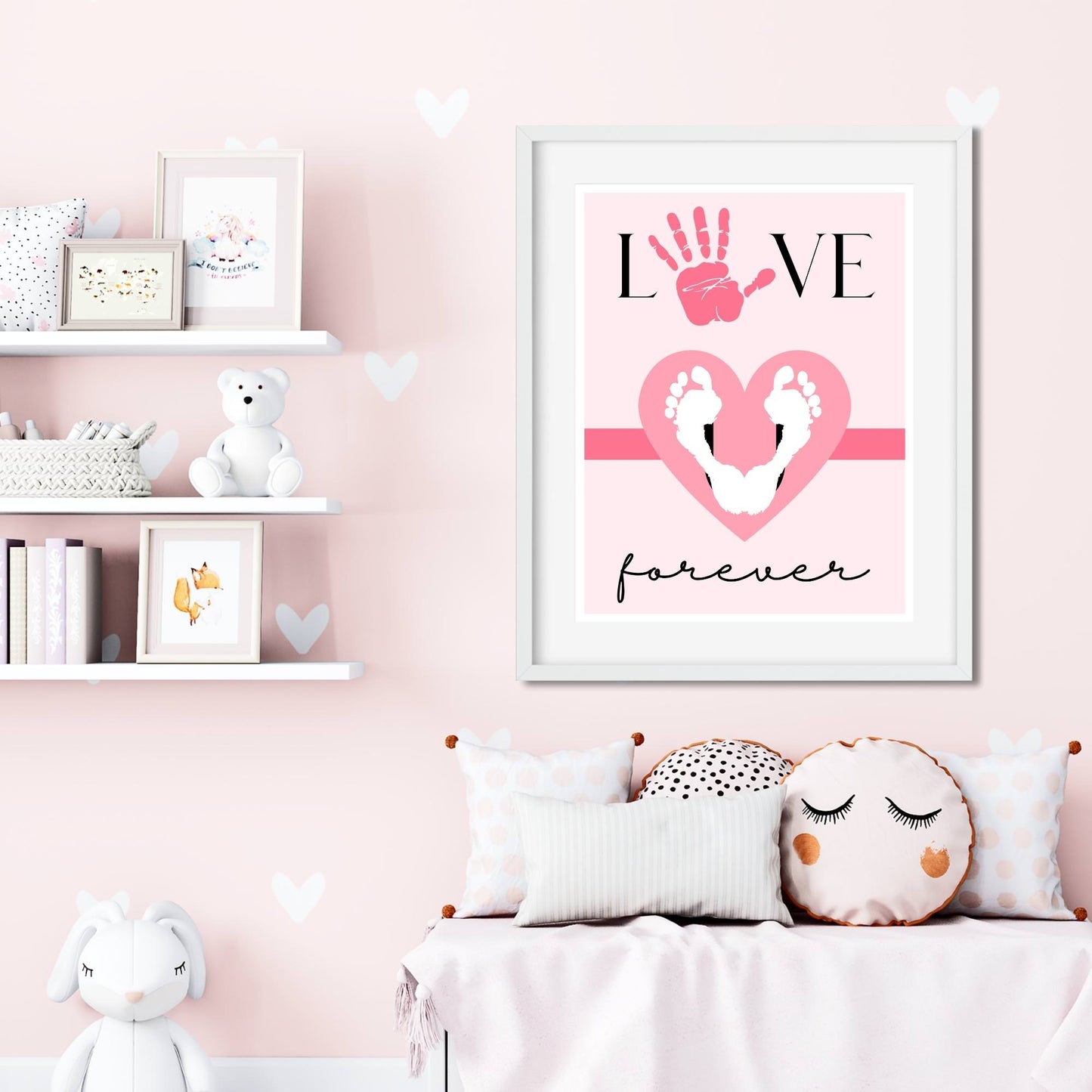 "Love You Forever" Baby Handprint & Footprint Kit