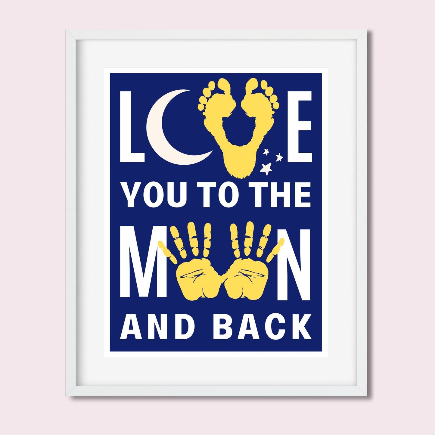 "Love You to the Moon" Baby Handprint & Footprint Kit