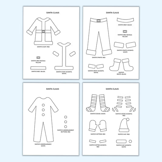 Santa's Clothesline Garland Template