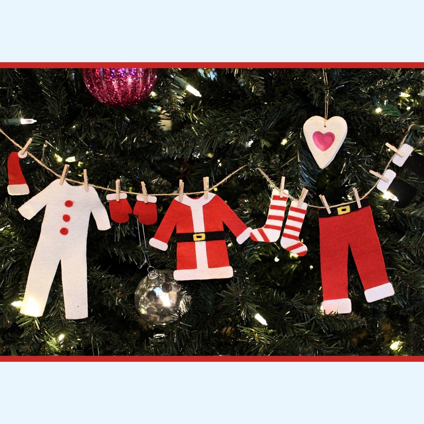 Santa's Clothesline Garland Template