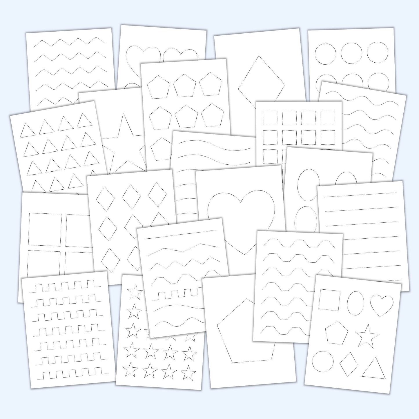 Tracing & Cutting Practice Bundle (41 Pages)