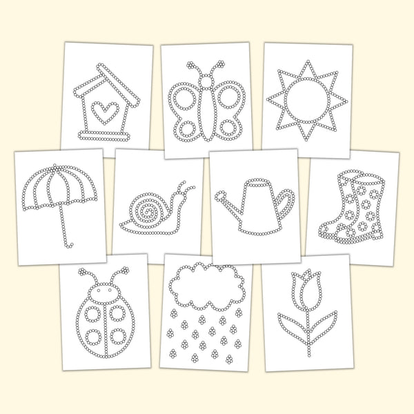 Spring Q-Tip Sheets – Printables by The Craft-at-Home Family