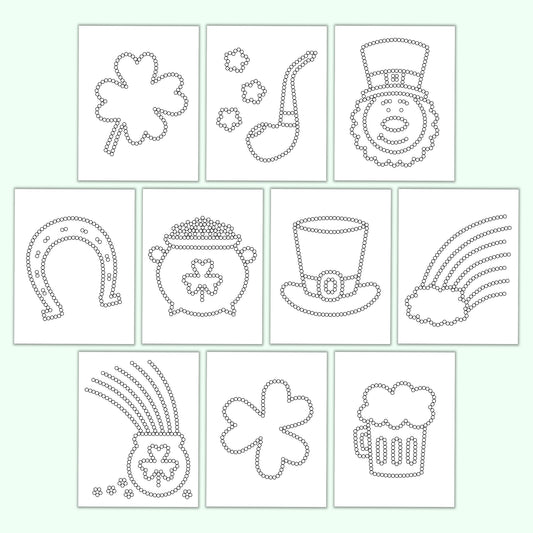 St Patrick's Day Q-Tip Sheets