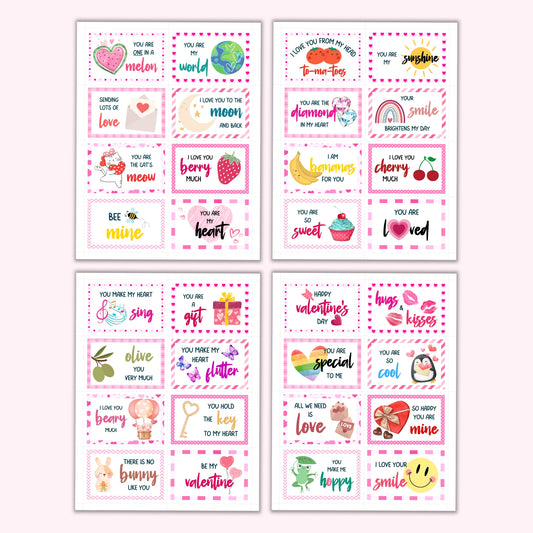 Valentine's Day Lunchbox Notes (Set of 32)